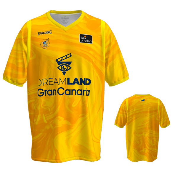 CAMISETA DE CALENTAMIENTO AMARILLA ACB 24/25