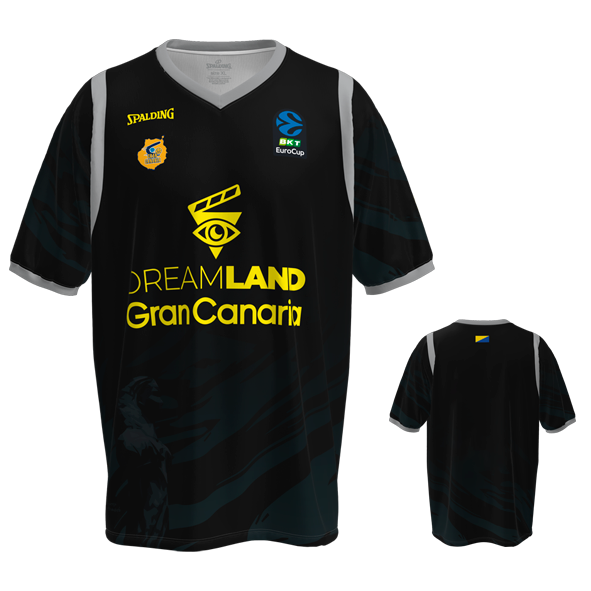 CAMISETA DE CALENTAMIENTO NEGRA EUROCUP 24/25