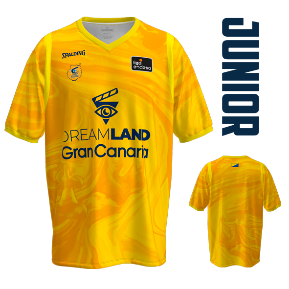 CAMISETA DE CALENTAMIENTO AMARILLA JUNIOR ACB 24/25