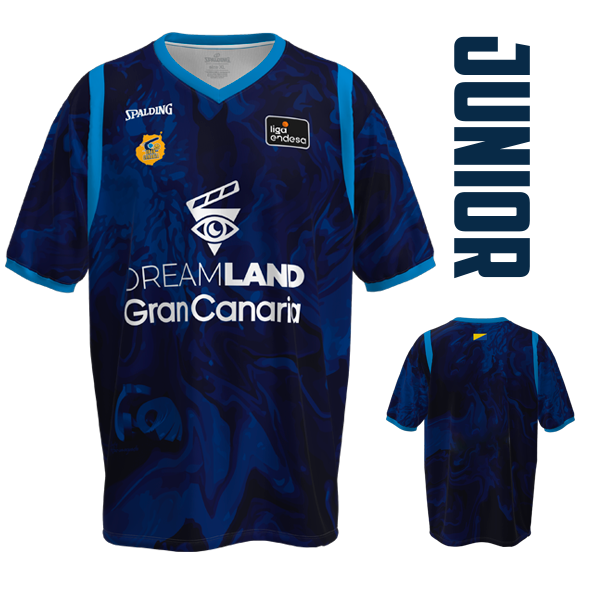 CAMISETA DE CALENTAMIENTO AZUL JUNIOR ACB 24/25
