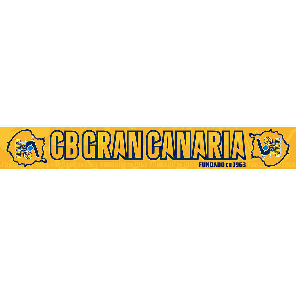 BUFANDA CBGC AMARILLA FLECOS AZULES