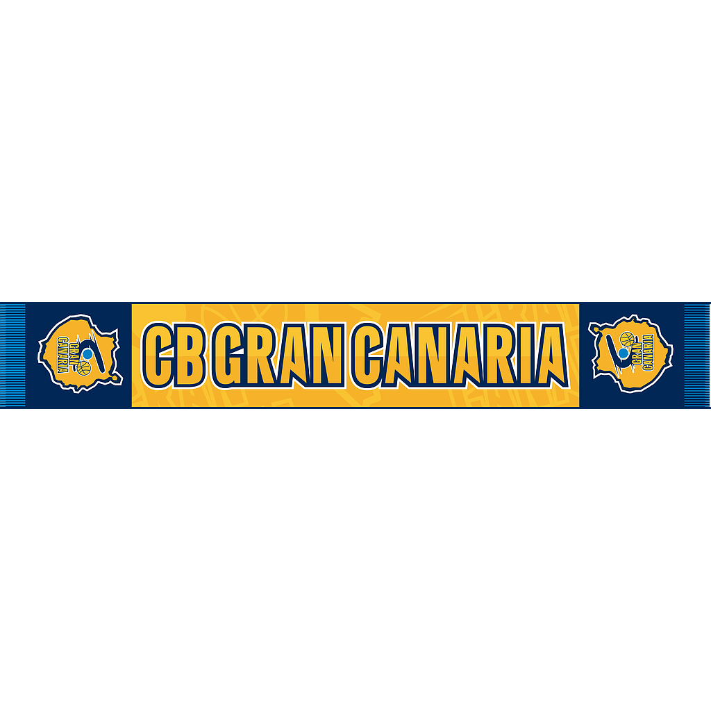 BUFANDA CBGC AMARILLA EXTREMOS AZULES